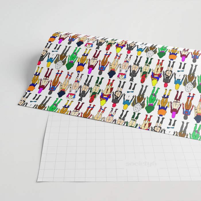 Superhero Butts - Girls Superheroine Butts LV Wrapping Paper Gallery Image 2