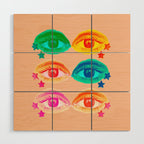 Mystic Colored Eye Pattern  Wood Wall Art Gallery Image 1