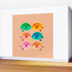 Mystic Colored Eye Pattern  Wall Mural Gallery Image 2