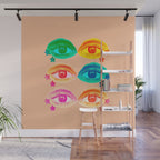 Mystic Colored Eye Pattern  Wall Mural Gallery Image 1