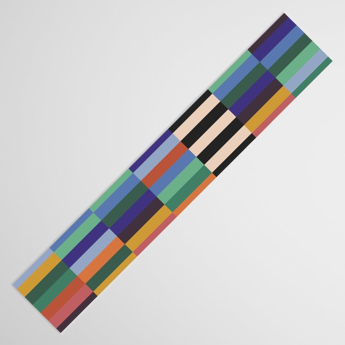 Colorful Abstract Irregular Stripes  Table Runner Gallery Image 3