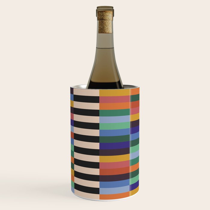 Colorful Abstract Irregular Stripes  Wine Chiller Gallery Image 3