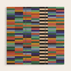 Colorful Abstract Irregular Stripes  Wood Wall Art Gallery Image 1