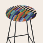 Colorful Abstract Irregular Stripes  Stool Gallery Image 2