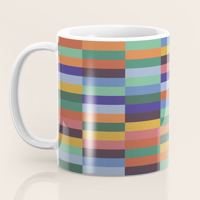Colorful Abstract Irregular Stripes  Coffee Mug Gallery Image 3