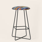 Colorful Abstract Irregular Stripes  Stool Gallery Image 1