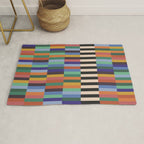 Colorful Abstract Irregular Stripes  Rug Gallery Image 1