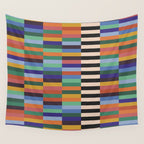 Colorful Abstract Irregular Stripes  Wall Tapestry Gallery Image 4