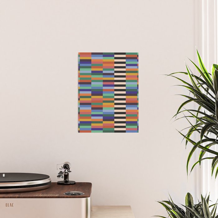 Colorful Abstract Irregular Stripes  Poster Gallery Image 2