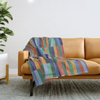 Colorful Abstract Irregular Stripes  Throw Blanket Gallery Image 1