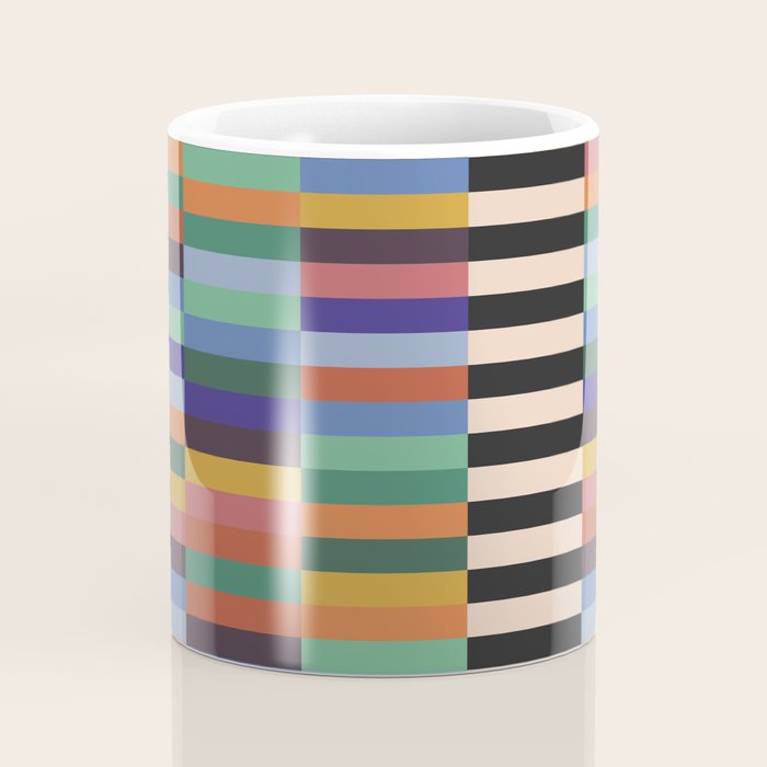 Colorful Abstract Irregular Stripes  Coffee Mug Gallery Image 4