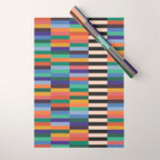 Colorful Abstract Irregular Stripes  Wrapping Paper Gallery Image 1