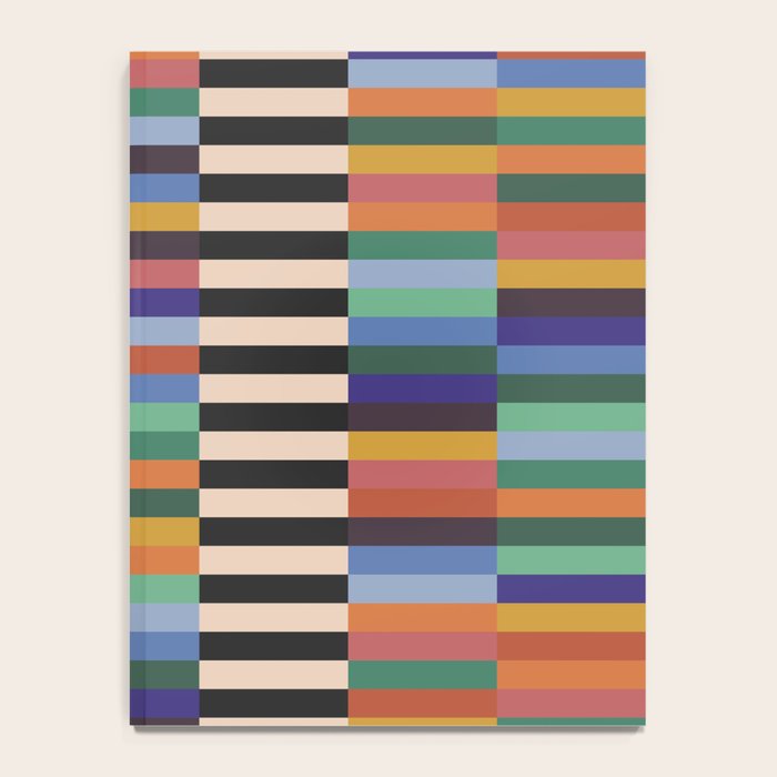 Colorful Abstract Irregular Stripes  Notebook Gallery Image 4