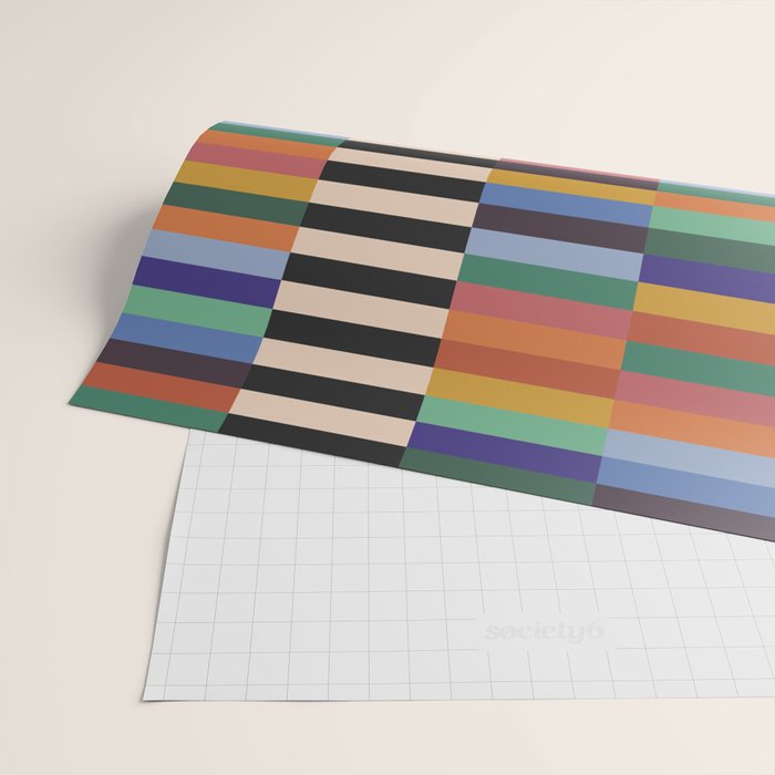 Colorful Abstract Irregular Stripes  Wrapping Paper Gallery Image 2
