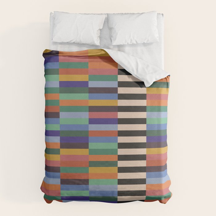 Colorful Abstract Irregular Stripes  Duvet Cover Gallery Image 6