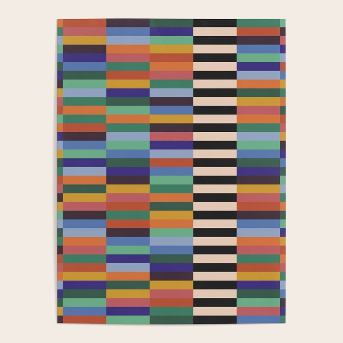 Colorful Abstract Irregular Stripes  Poster Gallery Image 4