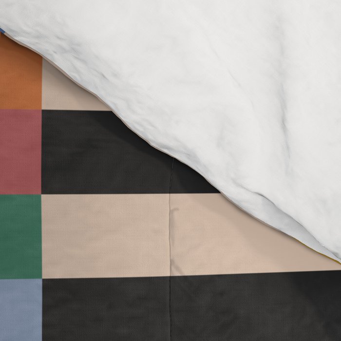 Colorful Abstract Irregular Stripes  Comforter Gallery Image 4