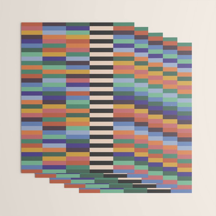 Colorful Abstract Irregular Stripes  Wrapping Paper Gallery Image 3