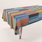 Colorful Abstract Irregular Stripes  Tablecloth Gallery Image 1