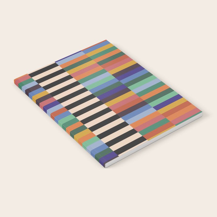 Colorful Abstract Irregular Stripes  Notebook Gallery Image 1