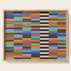 Colorful Abstract Irregular Stripes  Serving Tray Gallery Image 1