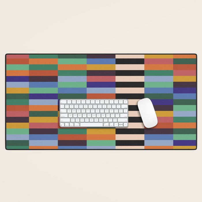 Colorful Abstract Irregular Stripes  Desk Mat Gallery Image 1