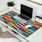 Colorful Abstract Irregular Stripes  Desk Mat Gallery Image 2