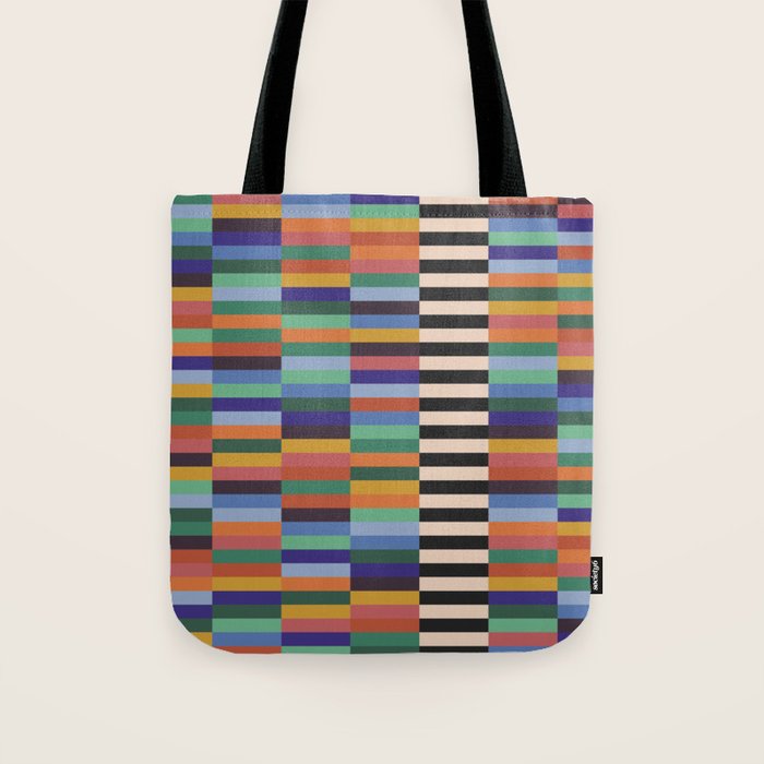 Colorful Abstract Irregular Stripes  Tote Bag Gallery Image 1