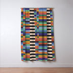 Colorful Abstract Irregular Stripes  Window Curtain Gallery Image 3