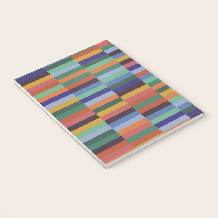 Colorful Abstract Irregular Stripes  Notebook Gallery Image 3