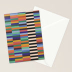 Colorful Abstract Irregular Stripes  Stationery Card Gallery Image 2