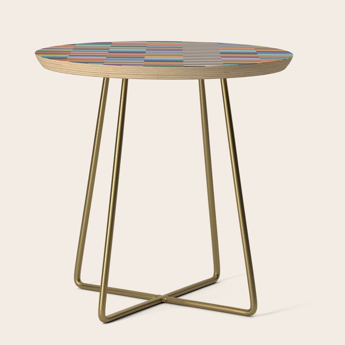 Colorful Abstract Irregular Stripes  Side Table Gallery Image 1