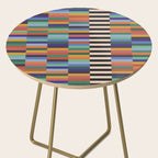 Colorful Abstract Irregular Stripes  Side Table Gallery Image 2
