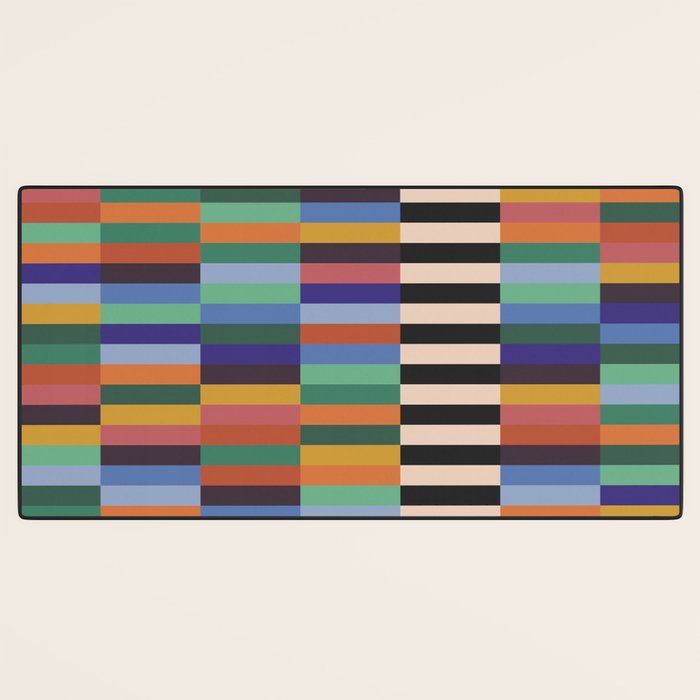 Colorful Abstract Irregular Stripes  Desk Mat Gallery Image 3