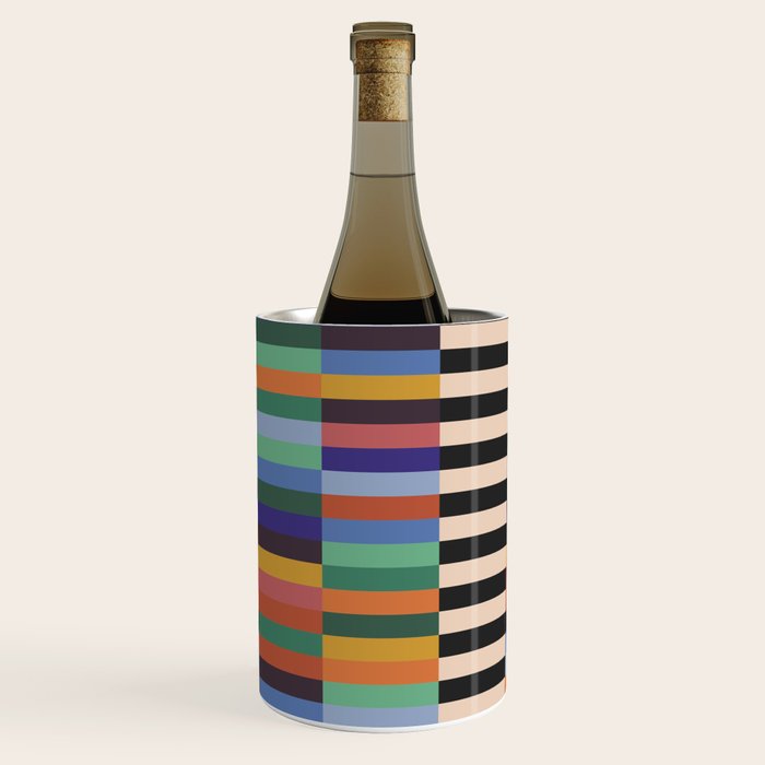 Colorful Abstract Irregular Stripes  Wine Chiller Gallery Image 1
