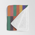 Colorful Abstract Irregular Stripes  Throw Blanket Gallery Image 3