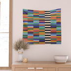 Colorful Abstract Irregular Stripes  Wall Tapestry Gallery Image 2