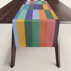 Colorful Abstract Irregular Stripes  Table Runner Gallery Image 1