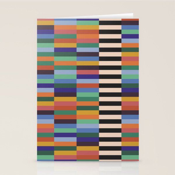 Colorful Abstract Irregular Stripes  Stationery Card Gallery Image 2