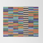 Colorful Abstract Irregular Stripes  Throw Blanket Gallery Image 2