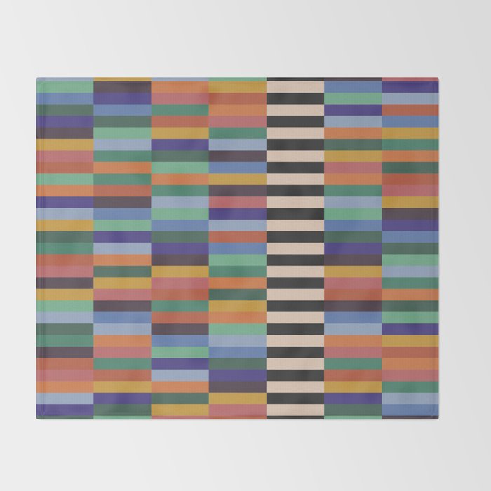 Colorful Abstract Irregular Stripes  Throw Blanket Gallery Image 2