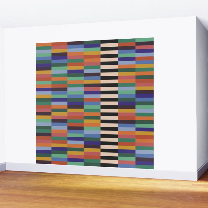 Colorful Abstract Irregular Stripes  Wall Mural Gallery Image 2