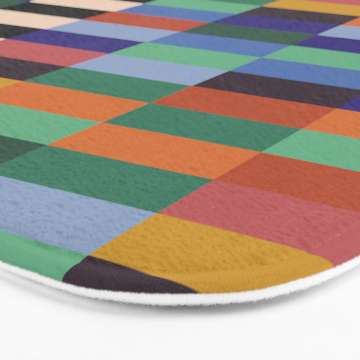 Colorful Abstract Irregular Stripes  Bath Mat Gallery Image 3