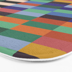 Colorful Abstract Irregular Stripes  Bath Mat Gallery Image 3
