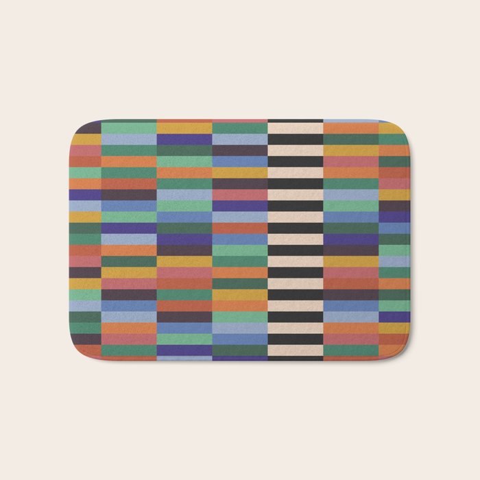 Colorful Abstract Irregular Stripes  Bath Mat Gallery Image 1