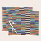 Colorful Abstract Irregular Stripes  Placemat Gallery Image 1