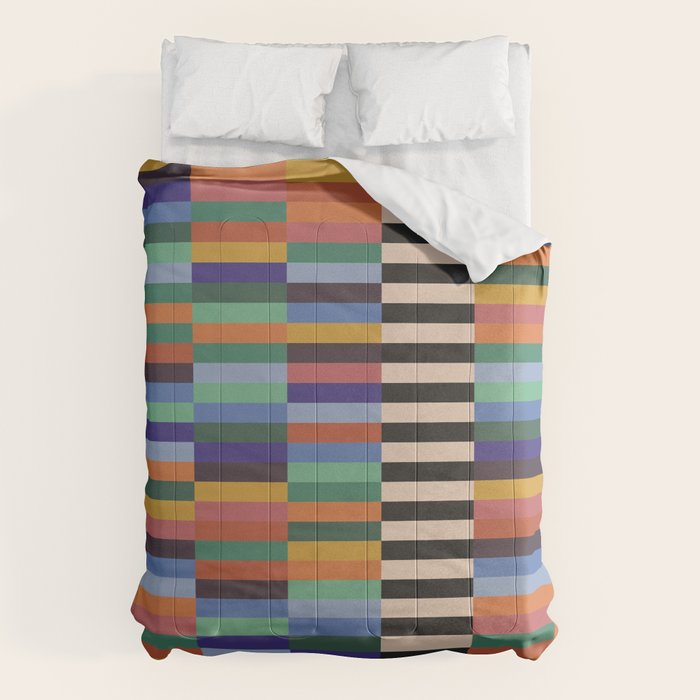 Colorful Abstract Irregular Stripes  Comforter Gallery Image 6