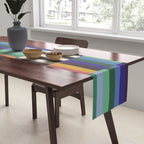 Colorful Abstract Irregular Stripes  Table Runner Gallery Image 2