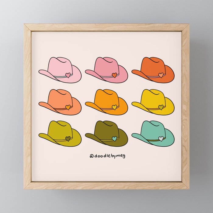 Rainbow Cowboy Hats Mini Art Print Gallery Image 1