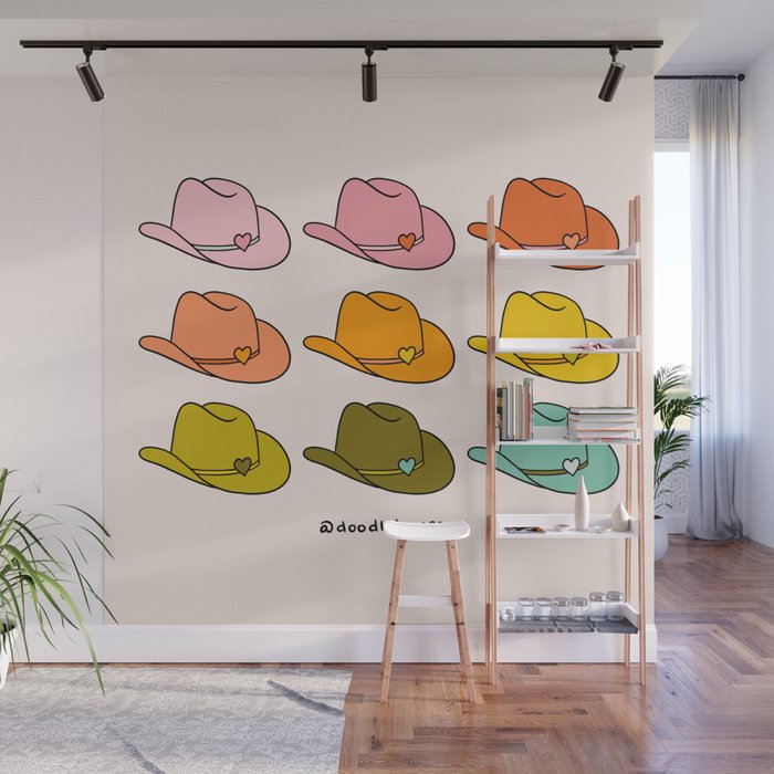Rainbow Cowboy Hats Wall Mural Gallery Image 1